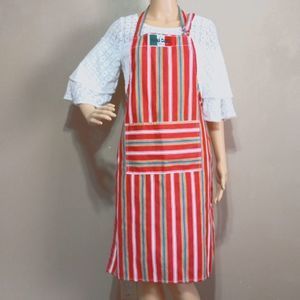 Now Designs SF,La BUONA CUCINA d' Italia multicolor striped APRON with pocket,OS